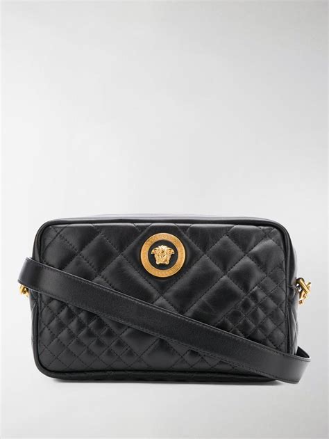 versace jeans herd black quilted logo cross-body bag|Versace Jeans Couture Logo Quilted Crossbody Bag on SALE.